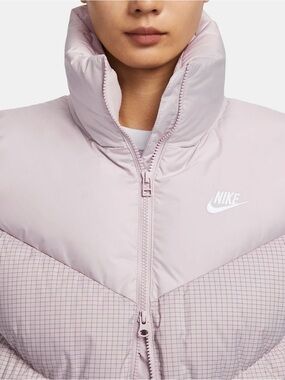NWOT Nike Women's Pale Pink Long Puffer Vest